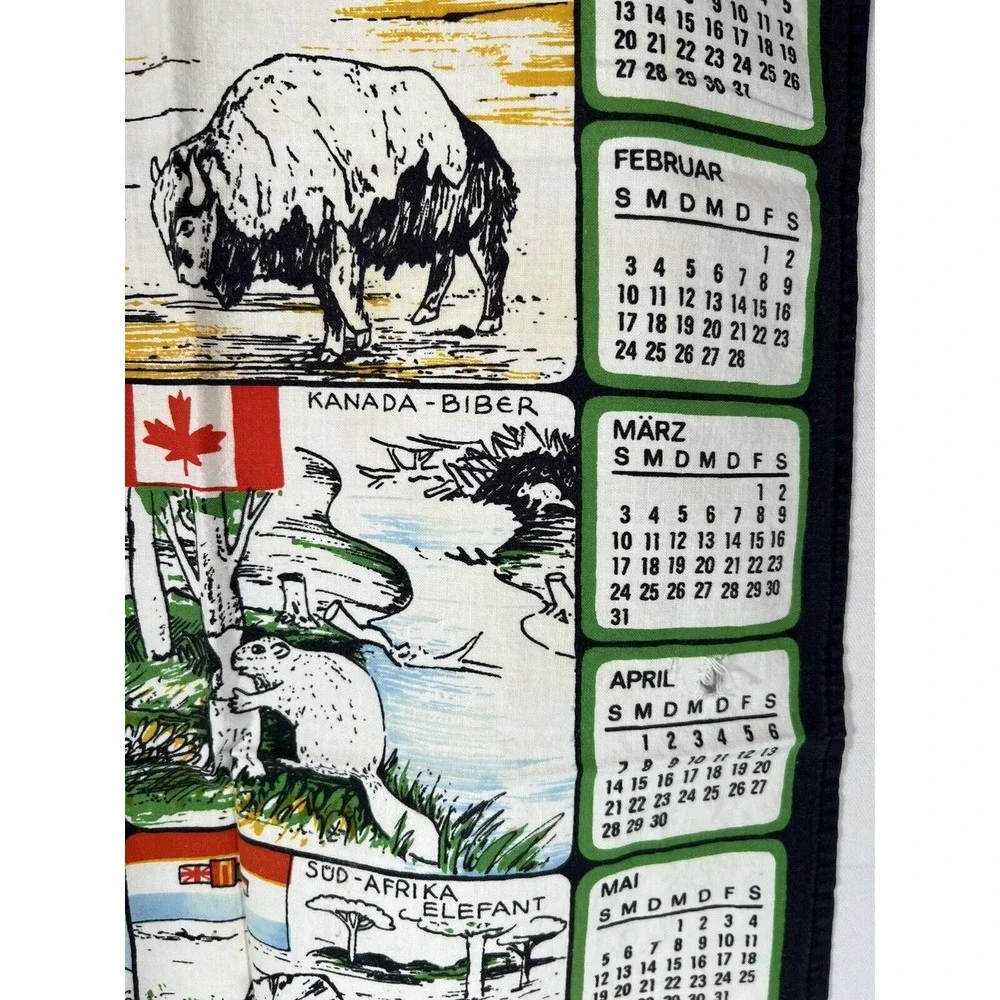 Schwaben International Tea Towel Vintage Mid Century Retro Kitchen Decor